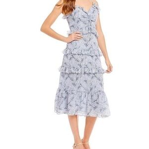 Michael Kors Ruffle Midi Dress Size Small